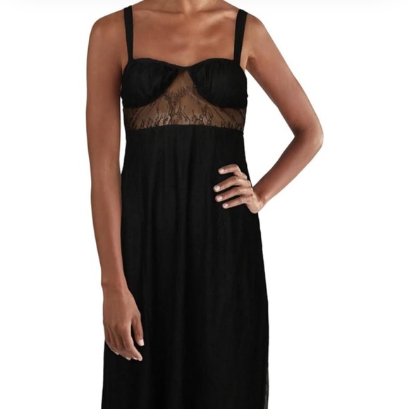 DANIELLE BERNSTEIN Dresses & Skirts - Danielle Bernstein Womens Lace Sheer Midi Dress